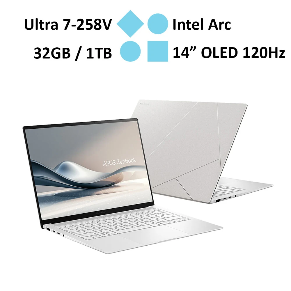 Laptop ASUS Zenbook S 14 UX5406SA-PV140WS (Ultra 7-258V/ RAM 32GB/ Onboard graphics/ 1TB SSD/ Windows 11)